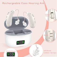 New BTE invisible hearing aid, 6 volume levels, 2 noise reduction modes