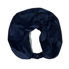 Navy Washable Velvet Cover 4 Bookishbunny Large U Shape Memory Foam Cover Only