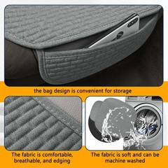 2PCS Car Seat Bottom Cover Pad, Car Seat Mat, Driver Cushion with Comfort Mem…