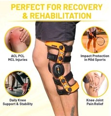 ELITE Orthopedic Knee Support Brace Adjustable Stainless-Steel Hinges, Side S…