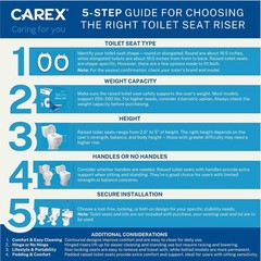 300 lbs Capacity Raised Toilet Seat with Padded Handles for Elderly Support