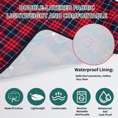 3 Pack Bibs for Men & Seniors, 18″x30″ Reusable & Waterproof Clothing Protector