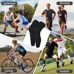 Full Length Compression Leg Sleeve Knee Brace Undersleeve Men Women Sports