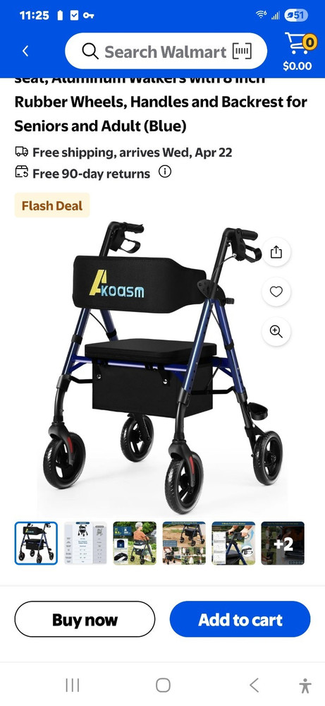 ZOTO rollator walker. Brand NEW, still in original box.