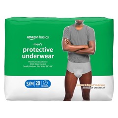 Amazon Basics Incontinence Underwear for Men, Max Absorb, S/M, 20 ct – FAST SHIP
