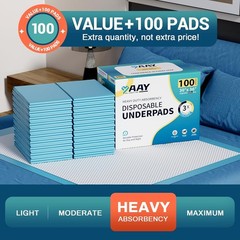 50 or 100 Pack Super Absorbent Disposable Underpads XXL 30″ x 36″ Leakproof Bed