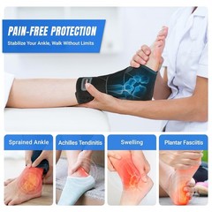 NeoTium Ankle Brace for Women & Men with Hot & Cold Pack – Adjustable Size S-M