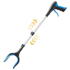 Telescopic Grabber Reacher Tool 23-41in Adjustable Trash Picker Claw Blue USANew
