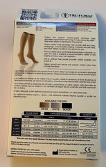 NIB Truform Microfiber Below Knee Compression Socks 20-30 mmHg Beige Size Med