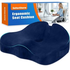 SofterCharm Seat Cushion,Thick Memory Foam Cushions for Office Chair, Car Sea…