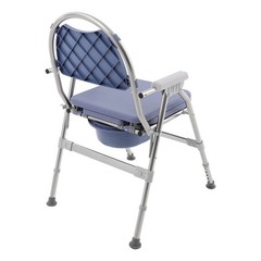 150kg/330.69 lbs Foldable Toilet Chair Stainless Steel Commode Chair for Seniors