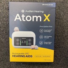 Audien Hearing ATOM X -Rechargeable OTC Hearing Aids -NEWEST MODEL-BRAND NEW!!