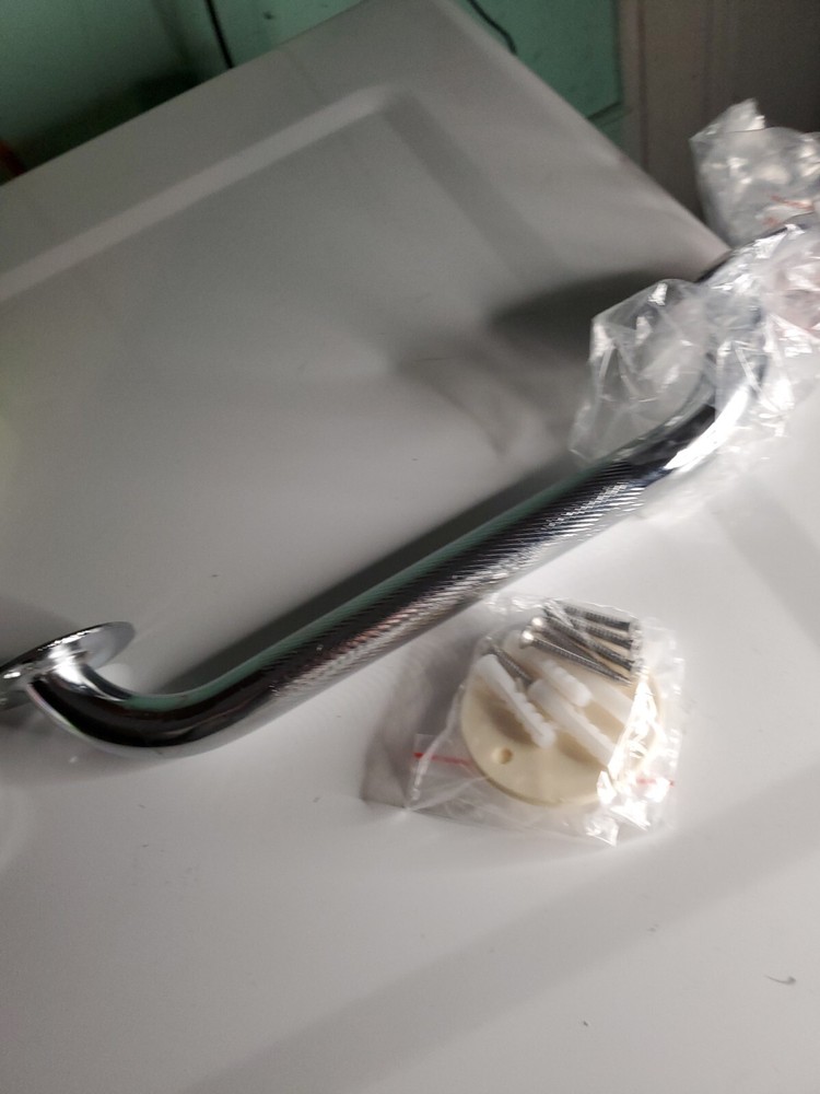 Nova 12″ Wall Grab Bar for Bath & Shower – Chrome Finish