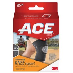 Ace Compression Knee Support Soft Neoprene Blend Soothing Small Medium Size 1ct