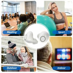 JINGHAO 1 Pair Hearing Aids Hearing Amplifier In Ear Enhancer Voice White US