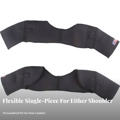Magnetic Double Shoulder Support Brace Shoulder Guards Strap Black