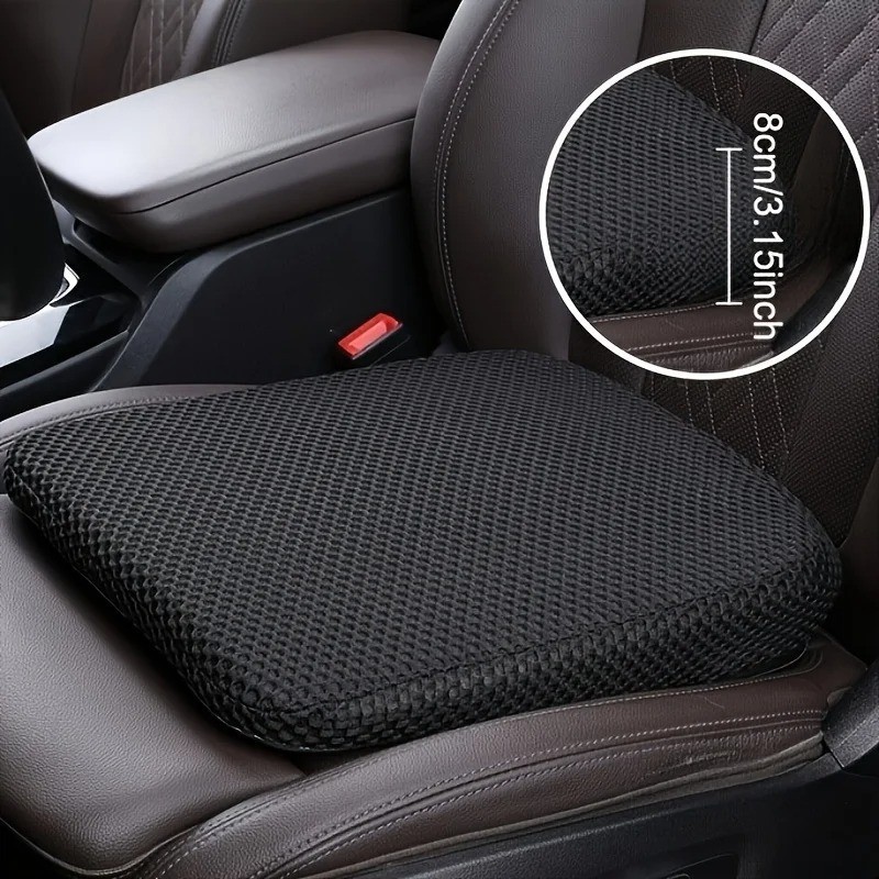 Driving Seat Cushion 3.15in Thick Breathable Car Chair Pad SUV Memory Foam