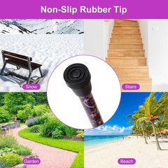 Walking Cane-Folding CaneAdjustable Colorful Walking Stick for Men & Women Black