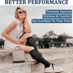 Support Stockings for Men & Women- 3X Everyday Use Copper Compression Socks