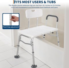 Senior Step Stool with Handle, Heavy Duty 2-Step Non-Slip Platform,440lb Support
