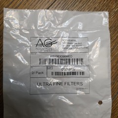 AG Industries Ultra Fine Filters 2 Pack White Disposable AG1063096MED Medical