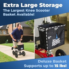 KneeRover Deluxe Knee Scooter Basket Accessory 1 Count (Pack of 1), Black