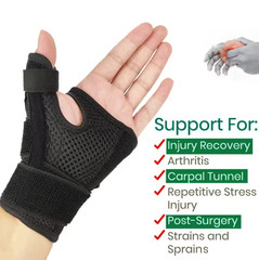 1Pcs Thumb Wrist Support Brace Carpal Tunnel Sprain Splint Arthritis Left Right