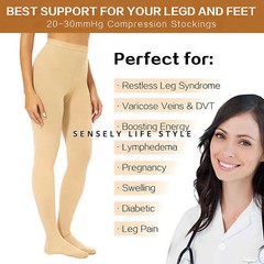 Close Toe Compression Pantyhose Stockings 20-30 mmHg Women’s Shaping Pant
