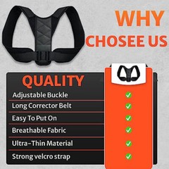 Universal Upper Back Brace Adjustable Fit For Clavicle Back Support Pain Relief