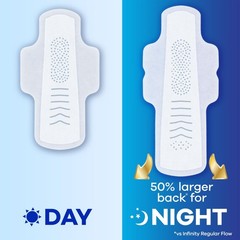 Always Infinity Feminine Pads for Women, Flexfoam with Wings, Size 4