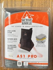 Active Ankle ~ AS1 Pro Ankle Brace ~ Speed Lacing ~ „Small“ ~ White ~ Brand New