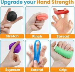 Exercise Putty for Hand Strength, 6 Pack of Non-Toxic Therapy Putty, 3 Oz Each