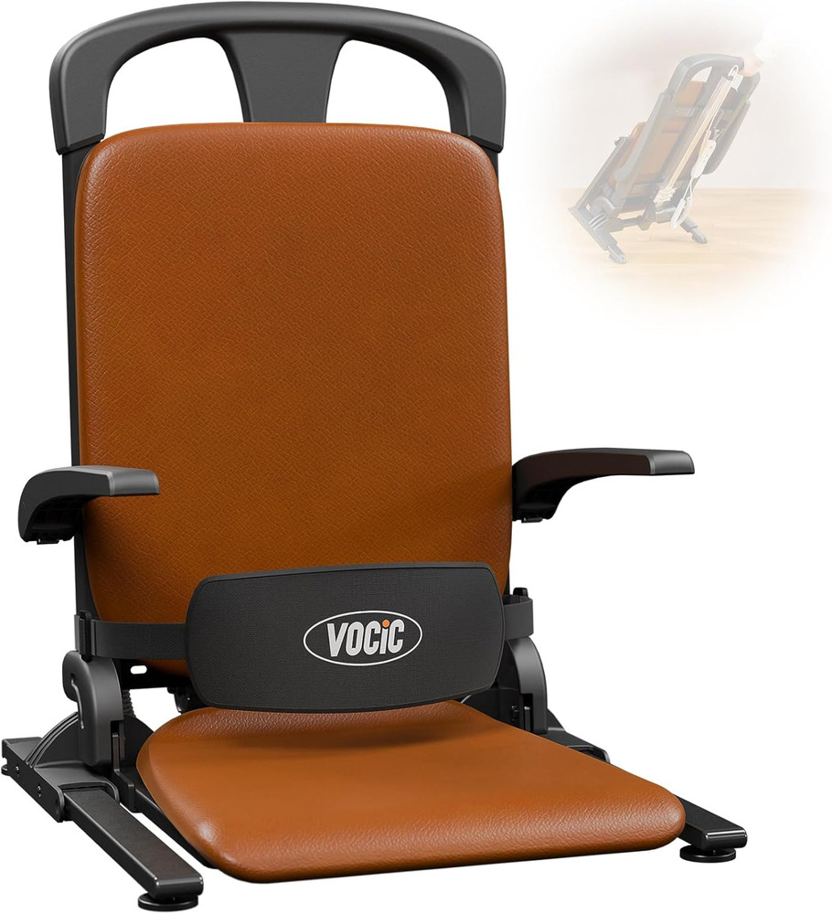 Heavy Duty Electric Floor Lift for Elderly, Supports 440 LBS, AX15 (Orange)
