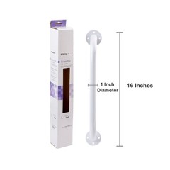 McKesson White Steel Wall Mounted Wall Grab Bar 16″ L 146-12016-3