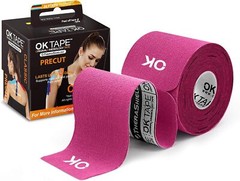 OK TAPE Kinesiology Tape 10 inches Precut, 20 Strips, Cotton Elastic Athletic Ta