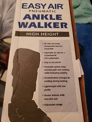 Steplite Easy Air® PNEUMATIC ANKLE WALKER BRACE Boot, HIGH HEIGHT Black, XL