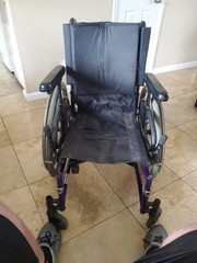 Quickie 2 Folding Lightweight Manual Wheelchair Purple. 17×17