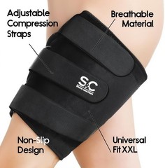 Adjustable Thigh Brace Support, Quadriceps Support and Thigh Wraps for Men an…