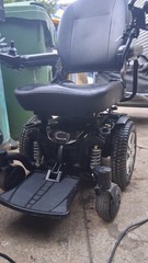 Electric Powerchair 6-Wheel Mobility Scooter, Padded Armrest, Black