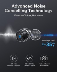 OTC Hearing Aids for Seniors & Adults, Rechargeable Hearing Aids with Noise Canc
