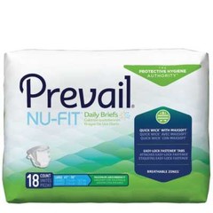 Prevail Nu-Fit Adult Daily Briefs, Maximum Absorbency