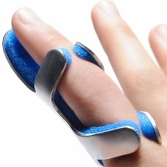 PROCARE Frog Style Finger Splint, Left or Right Hand Blue / Silver Medium, 1 CT