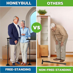 Walking Cane for Men and Women, Adjustable Aluminum Foldable Support Stick