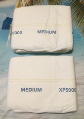 Beyond XP5000 medium (M) plastic backed adult diapers Sample Pack of (2) RARE