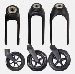 Wheelchair Front Fork Accessories Black for Wheelchairs Solid Wheels Elder