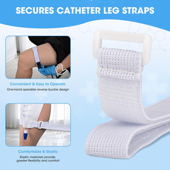 8 PCS Adjustable Leg Bag Straps, Urine Drainage Bag Strap, Catheter Leg Bag Stra
