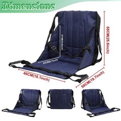 Patient Transfer Wheelchair Seat Cushion Lift Stair Slide Board Safety Blue Pad