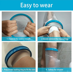 – 100% Waterproof Leg Cast Cover for Showering, Reusable Adult Short Leg Cast…