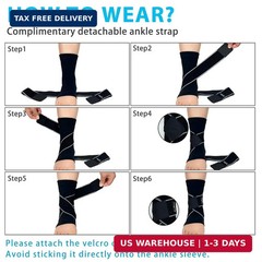 Ankle Support Brace for Women Men, 1 Pair Achilles Tendonitis Brace for Plantar