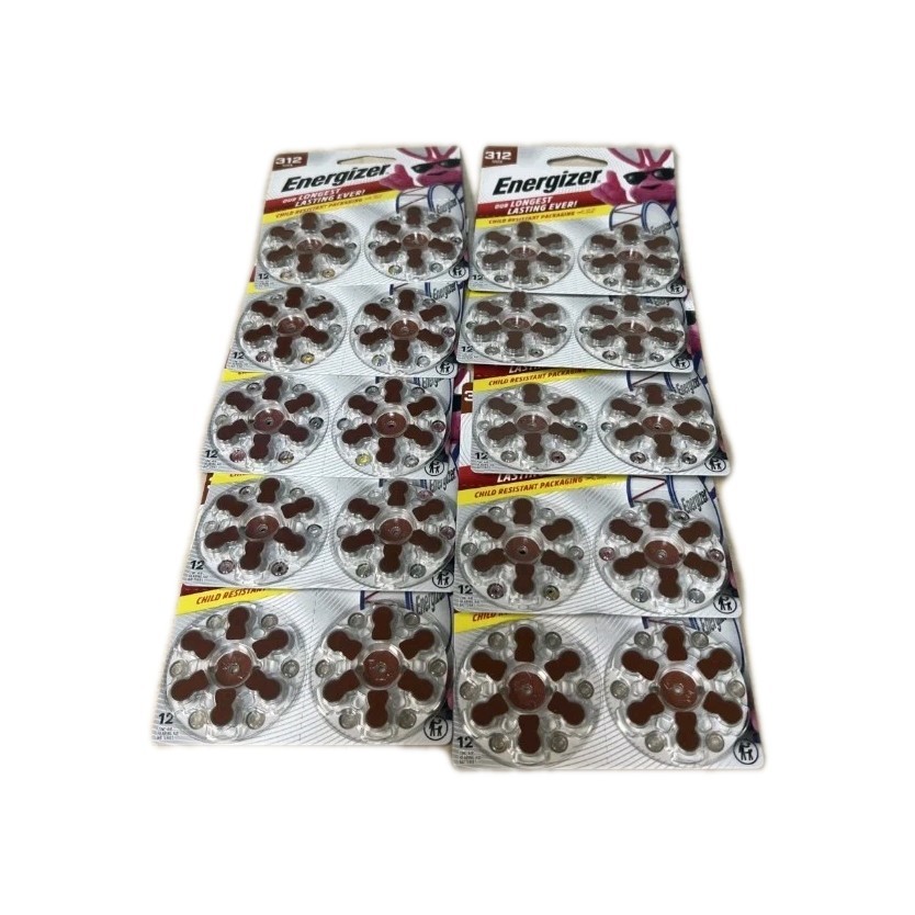 *120 count* Energizer Hearing Aid Batteries 312CR-12ENR | Exp. 10/29